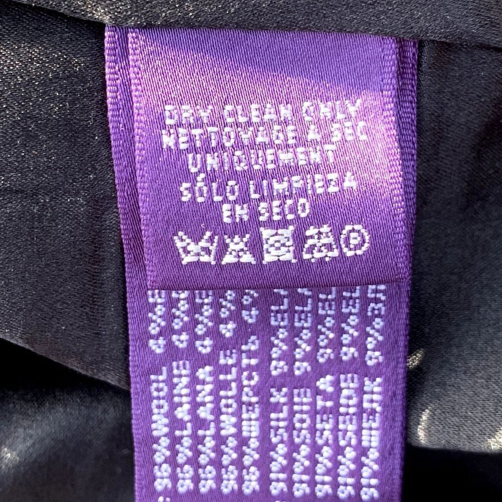Ralph Lauren Purple Label Twist Front Dress Black Women's 10 Luxury LBD - Picture 7 of 12